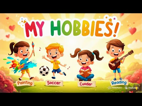 🎨🎵 “Let’s Learn Hobbies!” | Fun Kids Song About Hobbies | Sing Along & Learn 🎮📚