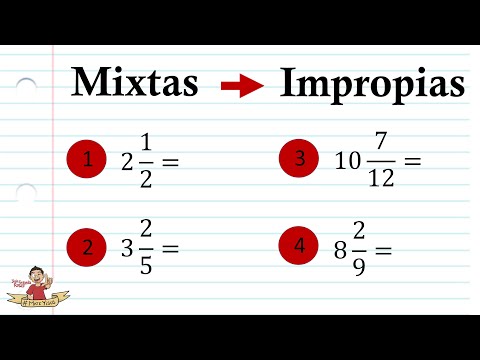 Conversión de fracciones mixtas a impropias. Paso a paso. #En3Minutos