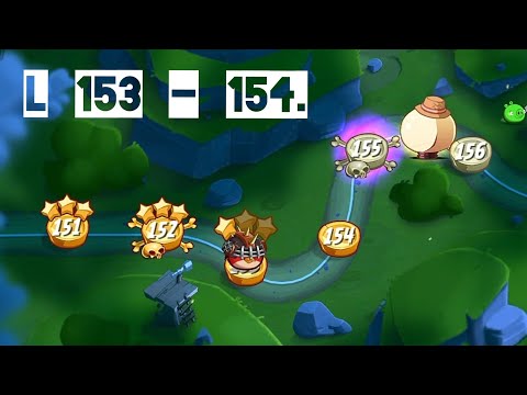 Angry Birds 2. Level 153 - 154. Level 153 error system.