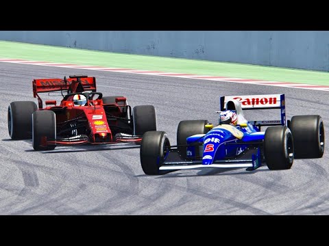 Ferrari F1 2019 vs Williams F1 1991 - Spanish Grand Prix