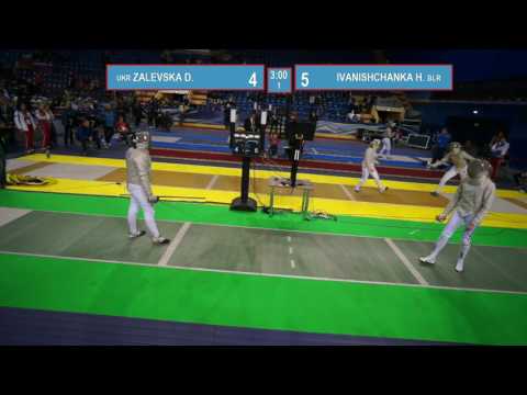 T16. IVANISHCHANKA Hanna (BLR) - ZALEVSKA Diana (UKR). Sabre women.