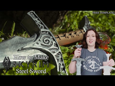 How to Make Your Own Skyrim Steel Sword | FREE PATTERN TEMPLATE | Tutorial Cosplay, LARP, Ren Faire