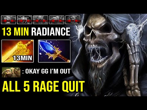 How to Make All 5 Enemy Rage Quit with 13Min Radiance + Aghanim Necrophos Mid DotA 2
