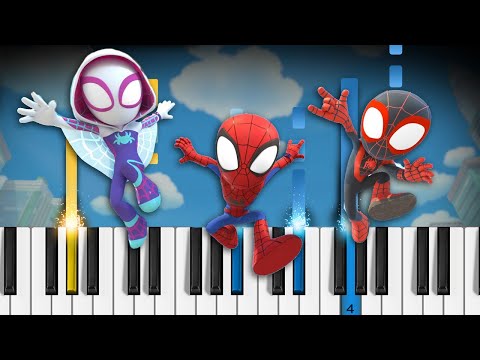 Marvel's Spidey and His Amazing Friends - Theme Song - Piano Tutorial / Piano Cover