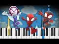 Marvel S Spidey And His Amazing Friends Theme Song Piano Tutorial Piano Cover