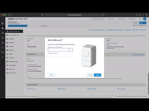 How to add a CellBounce™ unit to an existing 3G AlarmNet 360 account - Resideo