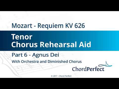 Mozart's Requiem Part 6 - Agnus Dei - Tenor Chorus Rehearsal Aid
