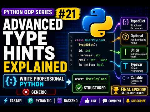 Advanced Type Hints in Python | Python OOP Series #21