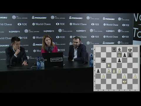 Round 12. Press conference with Mamedyarov and Ding Liren