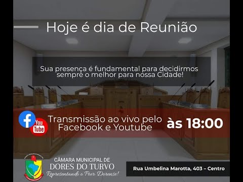 15ª Reunião Ordinária Câmara Municipal de Dores do Turvo / MG 28/09/2026