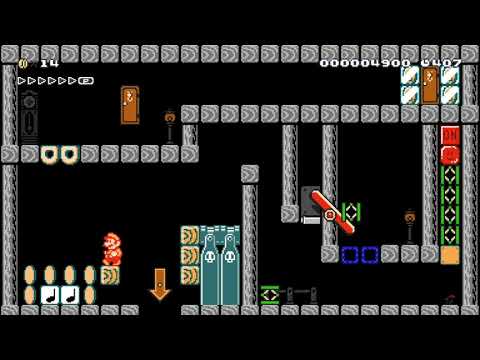 落下仕掛のてんじょう屋敷/FALL Puzzle House by zen-mai* - Super Mario Maker 2 - No Commentary 1ca