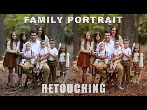 Family Portrait Retouching in Photoshop and Lightroom