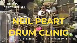 Neil Peart 1992 Drum Clinic - Full Video (with A/V sync issue fixed) 78 minutes
