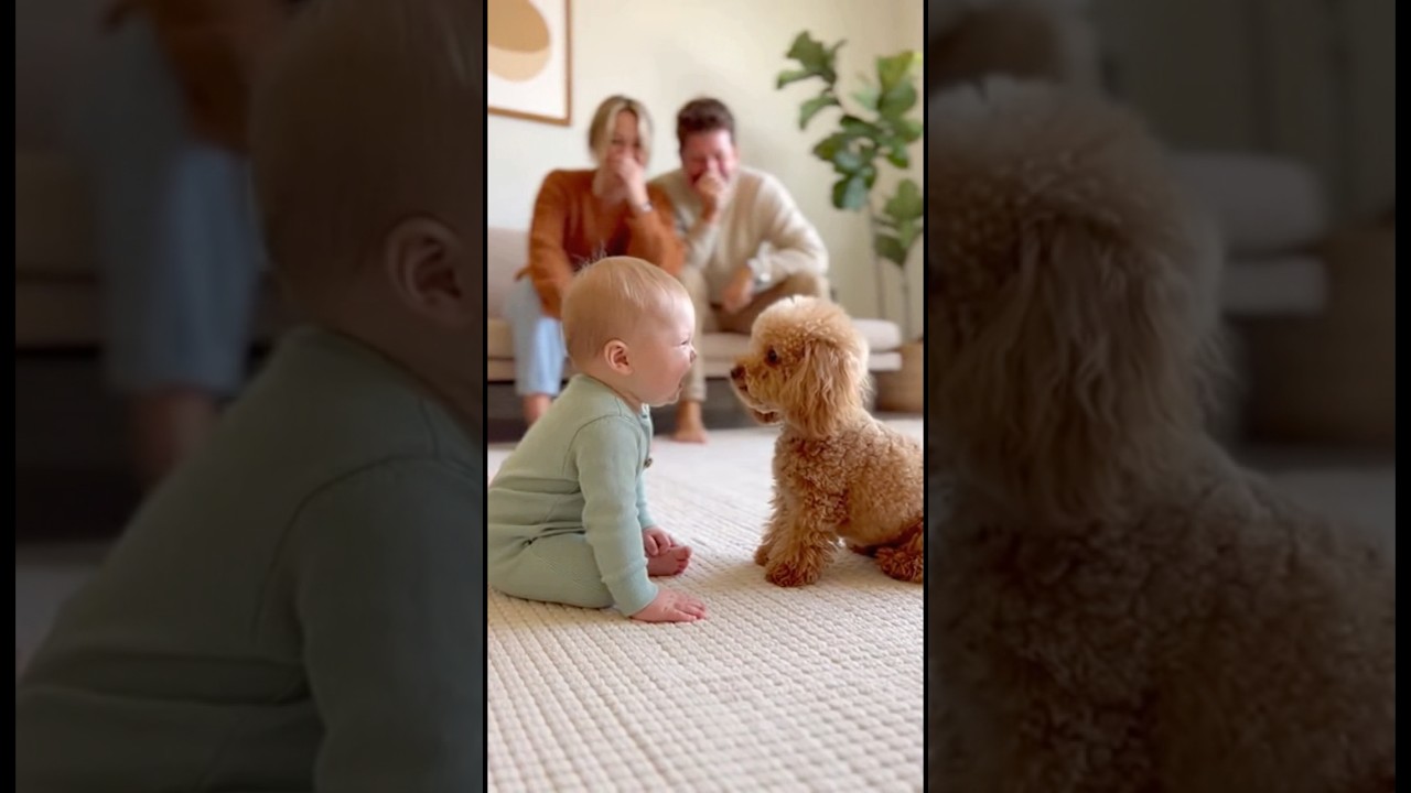 犬の声真似をする可愛い赤ちゃん👶🐶　#baby #dog #cute #funny #love #shorts #shortvideo #赤ちゃん #トイプードル#犬