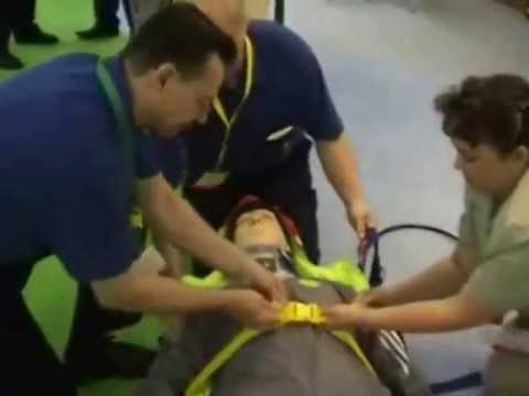 mannequin-man as Ambu-man CPR Dummy being used to demonstrate a vacuum splint stretcher mannequin-man performming as a CPR Dummy: Video clip of mannequin-man as Ambu-man being used in a vacuum splint stretcher by med tech (www.medtechsweden.com) Ambex Harrogate International Centre for SP Sevices Ltd on 01/07/2005