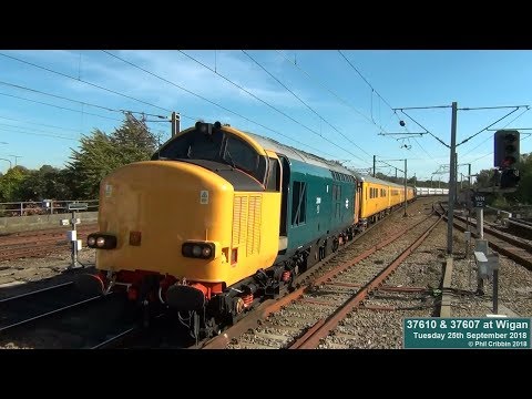 37610 & 37607 at Wigan - 25th September 2018