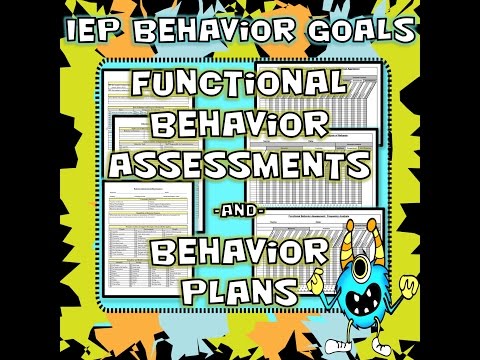 Functional Behavior Assessment Form Instructions