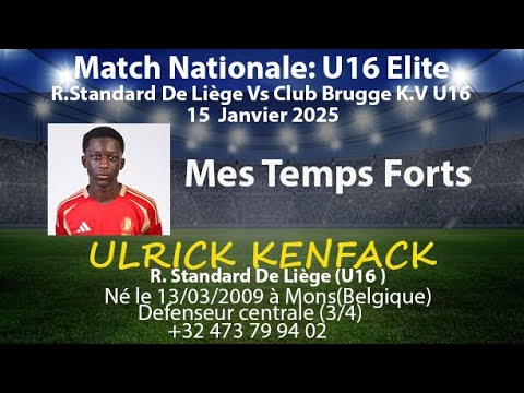 Mes Temps Forts ⚽ Club Brugge K.V. U16🆚R Standard De Liège U16 saison 2024/2025 le 15 Janvier 2025