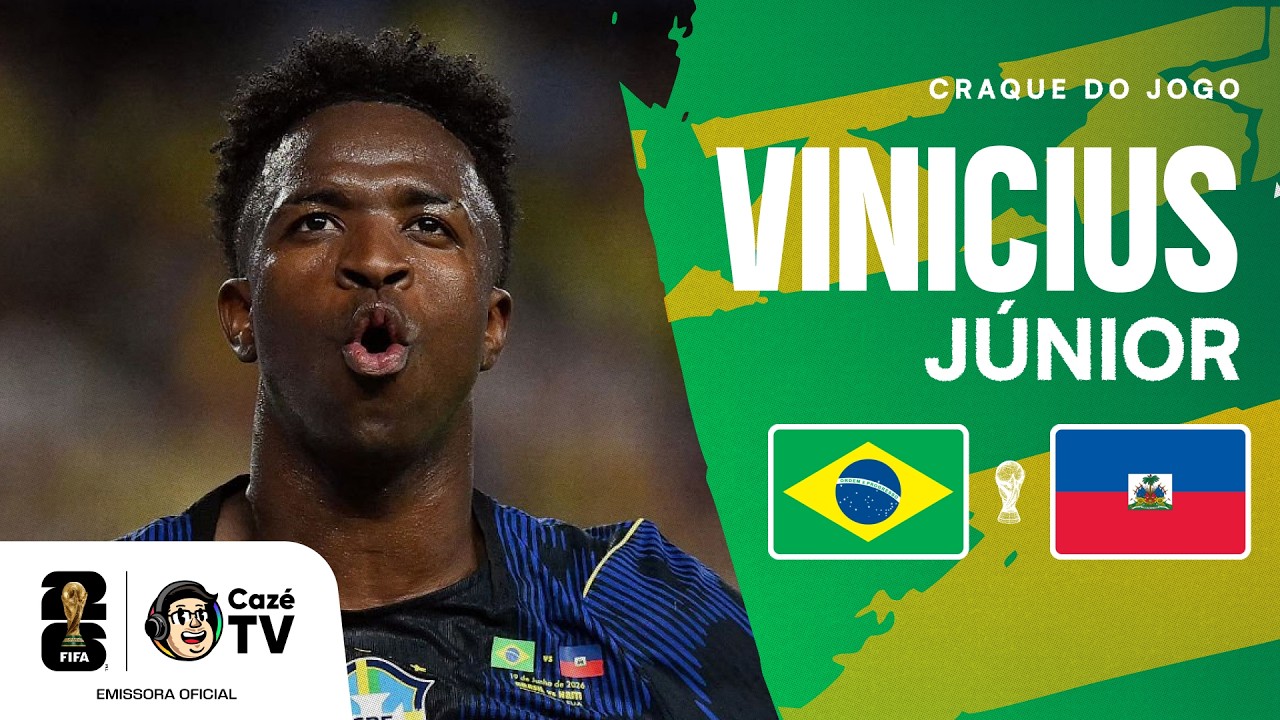 PARTICIPOU DOS 3 GOLS! TODOS OS LANCES DE VINI JR EM BRASIL X HAITI | COPA DO MUNDO | 2ª RODADA