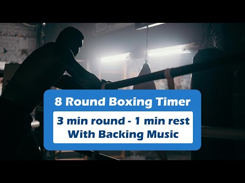 🥊8 Round Boxing Timer | 3 Min Rounds + 1 Min Rest | Perfect for Training & Workouts