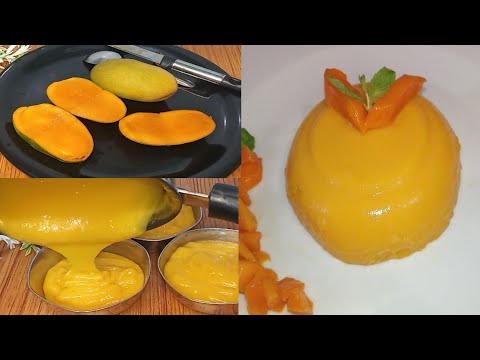 Mango Pudding Recipe/No Gelatin/No Agar-Agar/Easy & Yummy/Mango Dessert/Pudding Recipe/Mango Recipe