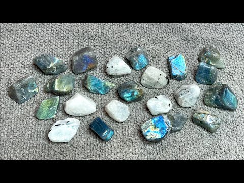 Rock Tumbling Labradorite and Rainbow Moonstone Full Tutorial Start to Finish