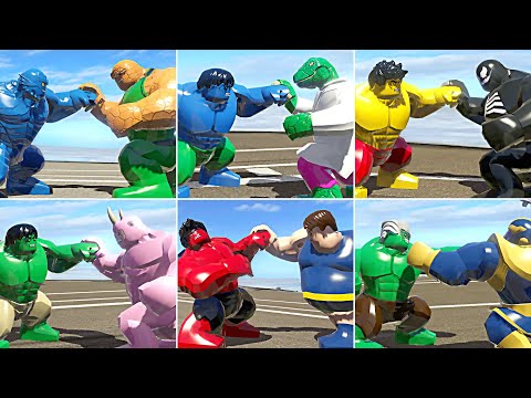Hulk vs All Big Fig Characters in LEGO Marvel Super Heroes