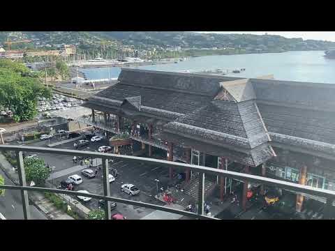 Porto de Papeete- Vista do Rrooftop do Hotel Kon Tiki
