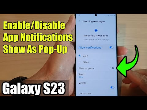 Galaxy S23's: How to Enable/Disable App Notifications Show As Pop-Up