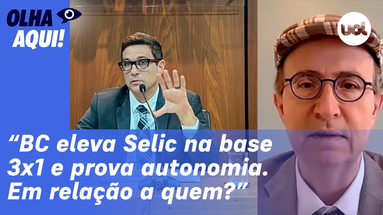 Reinaldo: Banco Central eleva Selic na base 3X1 e prova autonomia. Em relação a quem?