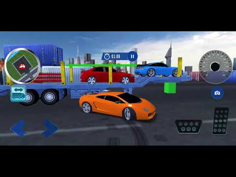 City Driving : US Police Multi Level Car Transporter Truck 2020