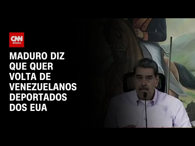 Maduro diz que quer volta de venezuelanos deportados dos EUA | CNN NOVO DIA