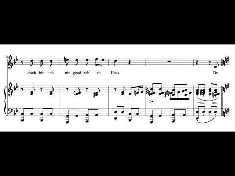Der Wanderer an den Mond (F. Schubert) Score Animation