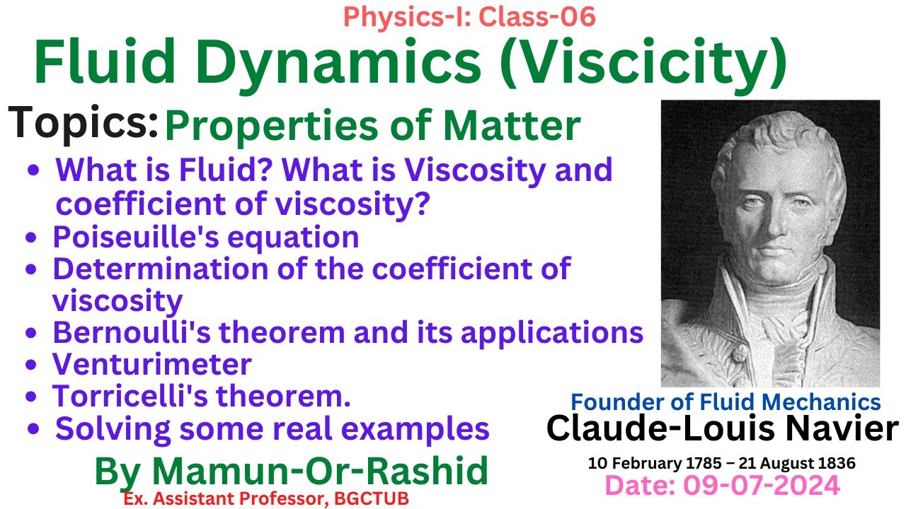 Fluid Dynamics and Viscosity and its Appliocations