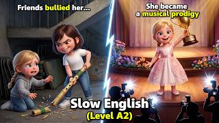 Friends bullied her...Then She became a musical prodigy | Slow English Level A2
