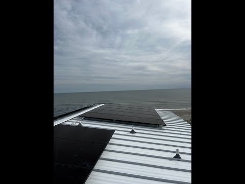 Four-story beach house installation in Oak Island, NC