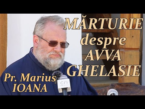 MĂRTURIE despre AVVA GHELASIE - Pr. Prof. Marius Ioana