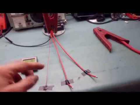 Test of 10, 12 and 24 gauge wires at 100a