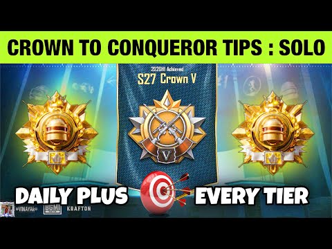 🇮🇳DAY 04 : CROWN TO CONQUEROR | DAILY PLUS TARGET SOLO CONQUEROR ? | SOLO CONQUEROR BEST TIPS✔️🤩