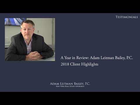 Adam Leitman Bailey, P.C. 2018 Client Highlights testimonial video thumbnail