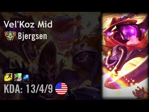 Vel'Koz Mid vs Jayce - Bjergsen - NA Challenger Patch 6.8
