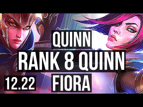 QUINN vs FIORA (TOP) | Rank 8 Quinn, 500+ games, 2/1/3 | KR Grandmaster | 12.22