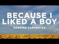 Sabrina Carpenter Because I Liked A Boy Lyrics