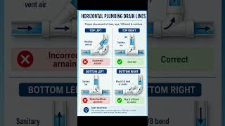 Horizontal Plumbing Drain Lines | Correct vs Incorrect #Shorts
