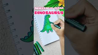 Download lagu Gambar Dinosaurus Mudah | Cara menggambar Hewan untuk pemula | Belajar Menggambar #youtubeshorts mp3