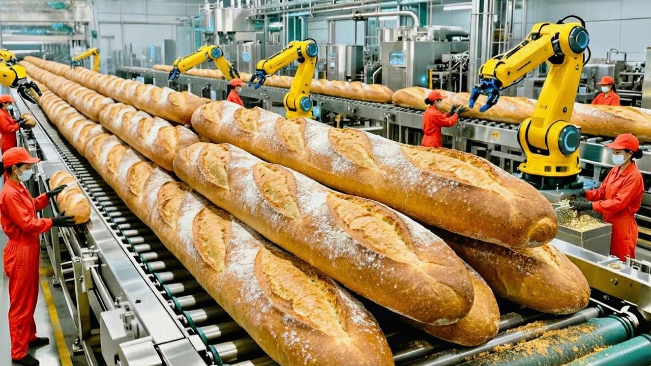 Inside a Modern Giant Bread Factory: How From Wheat Grain to Packaged Loaf Bread (Full Process)