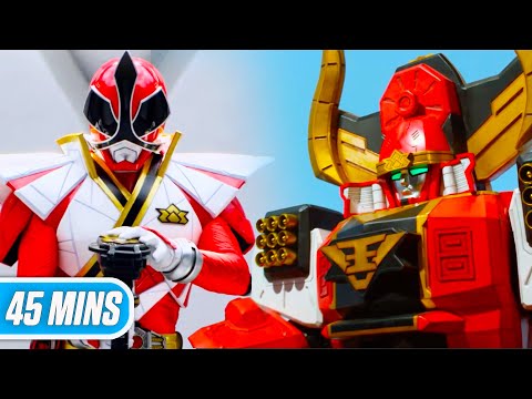 Red Ranger’s NEW BullZord! 🔥 Power Rangers Super Samurai | Full Episodes | Superhero Cartoon