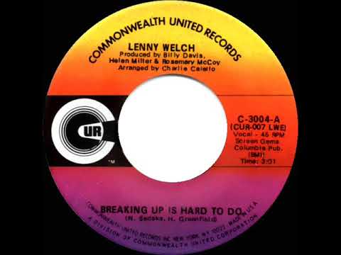 1970 HITS ARCHIVE: Breaking Up Is Hard To Do - Lenny Welch (mono 45)
