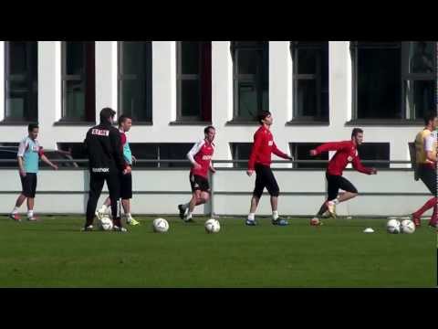 Mikael Ishak and Lukas Podolski trained by Fc Köln , 21.03. 2012