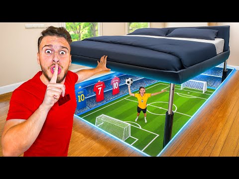 Am Construit Un Teren De Fotbal SECRET În Casă !